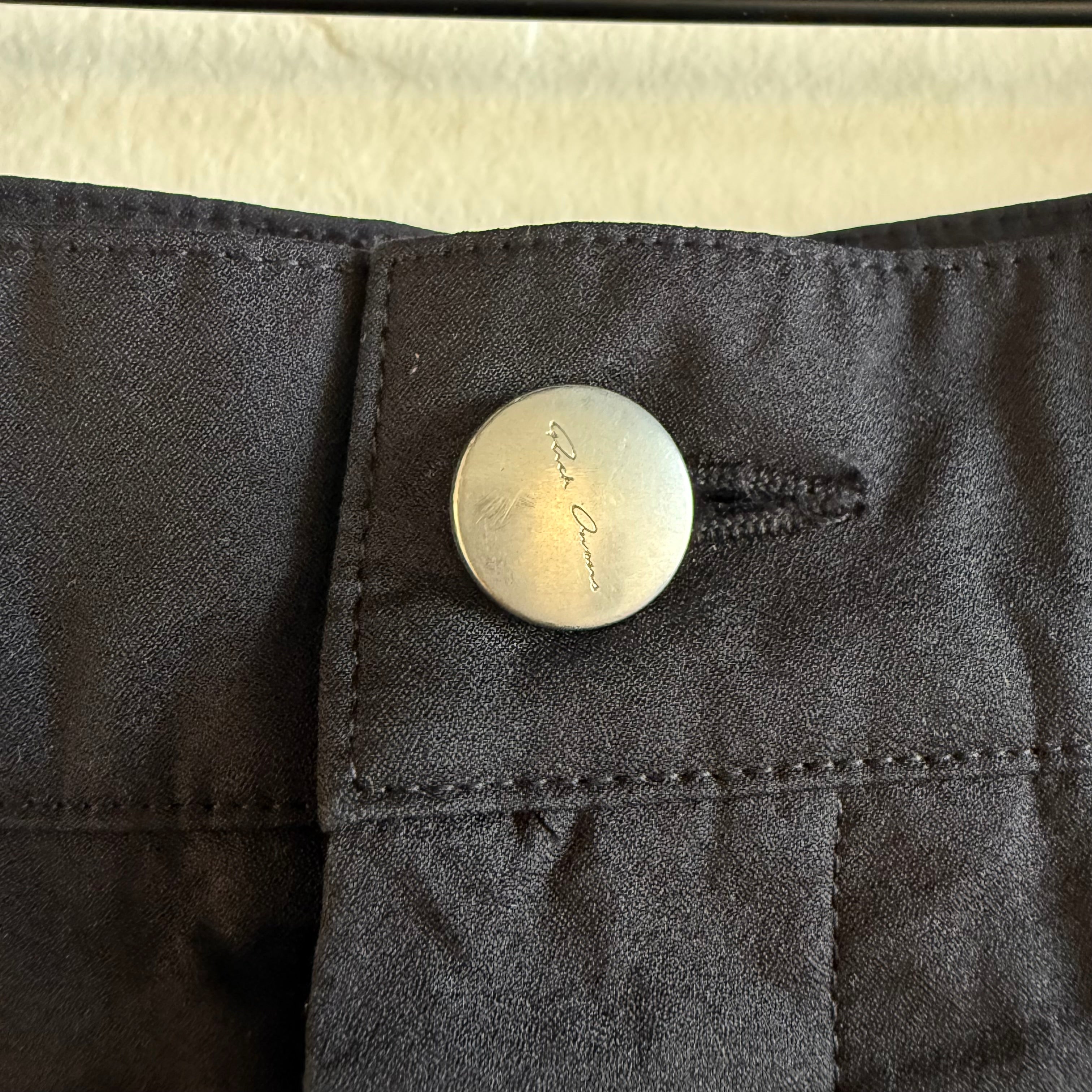 Rick Owens Black Nylon Pants