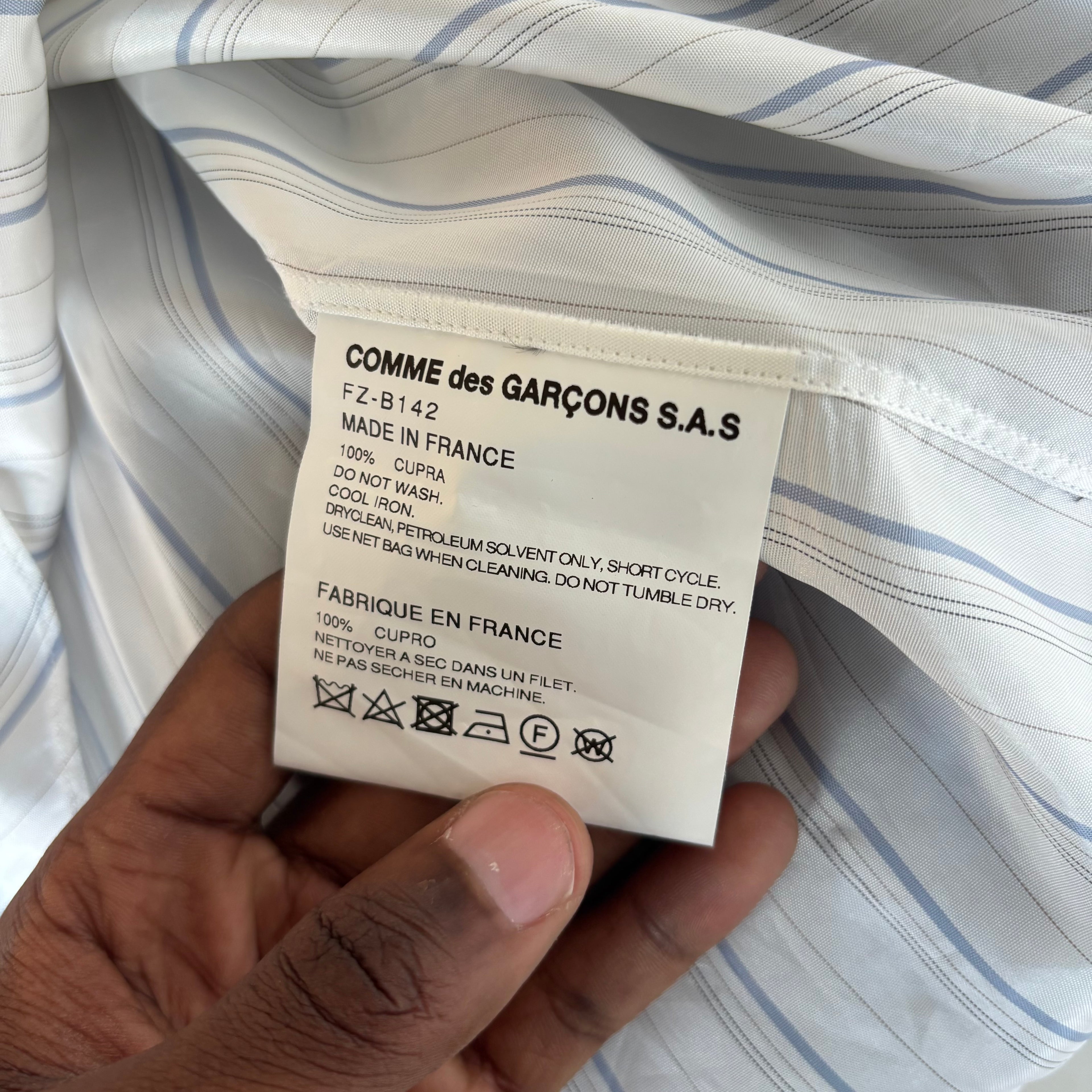 Comme des Garçons Striped Button Up