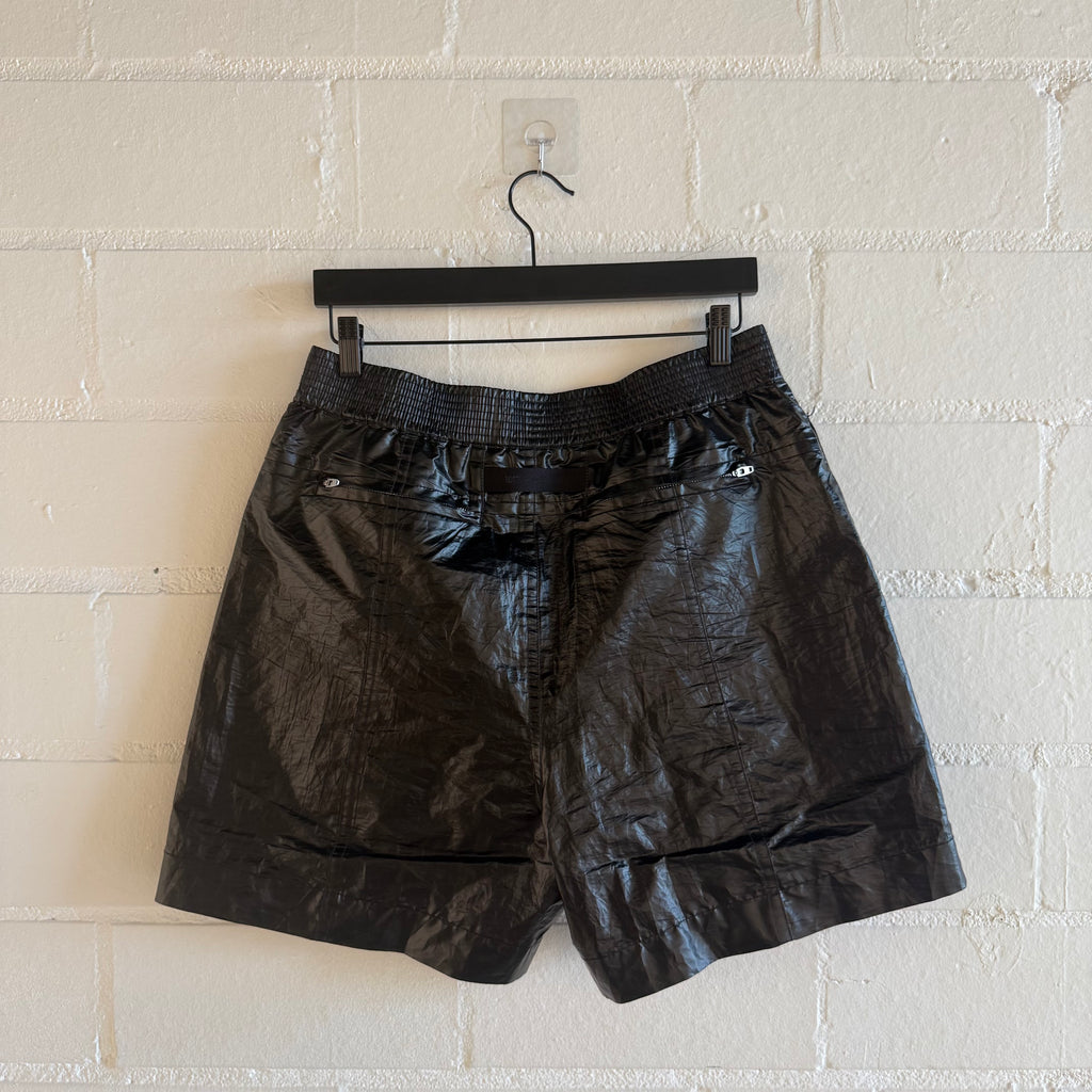 1017 Alyx Black Waxed Shorts
