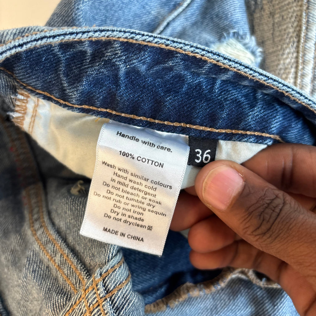 Empty Spaces Patched Denim