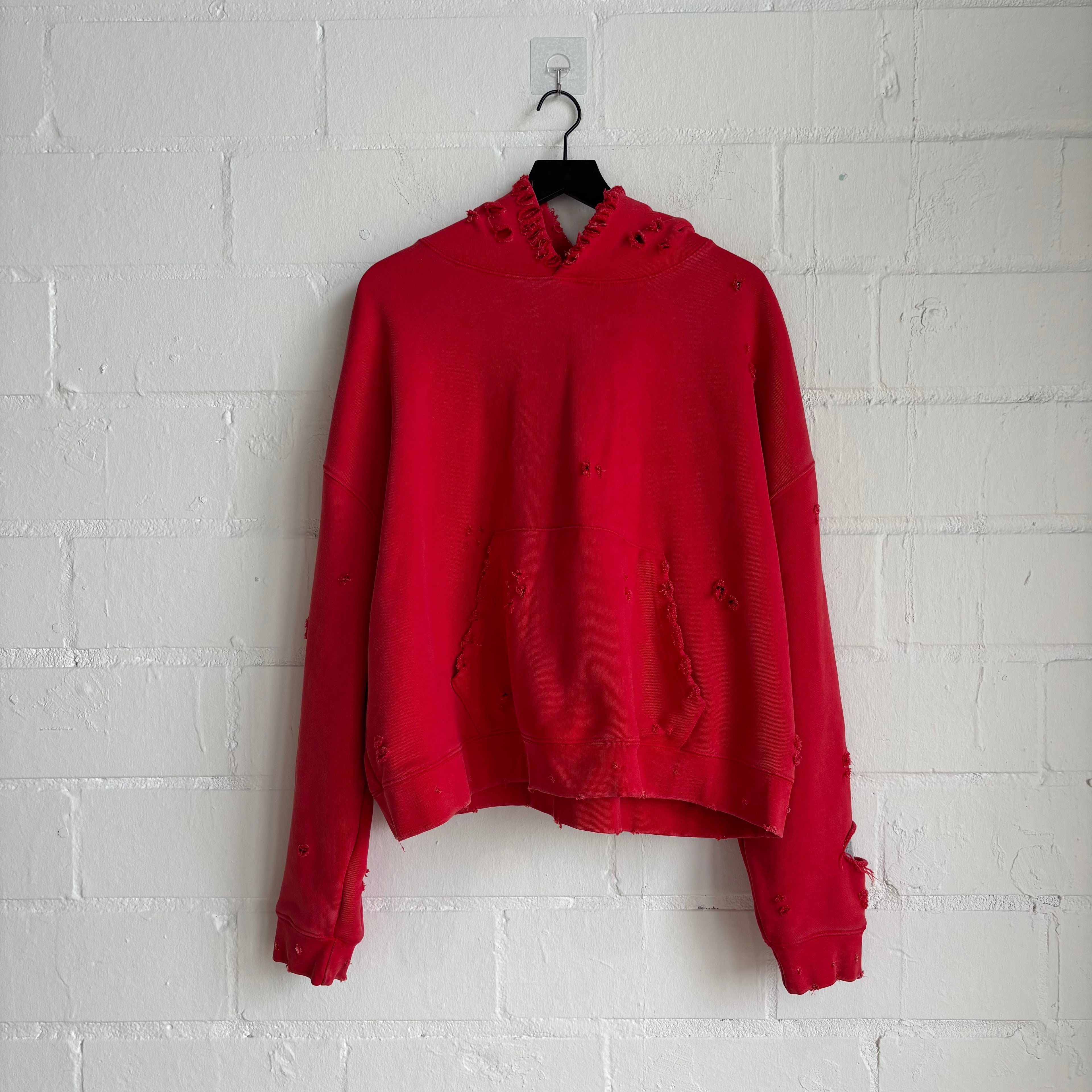 GV Gallery Red Thrashed Hoodie