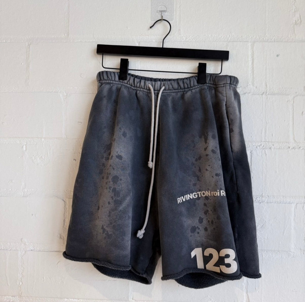Rivington Black Wash Sweat Shorts