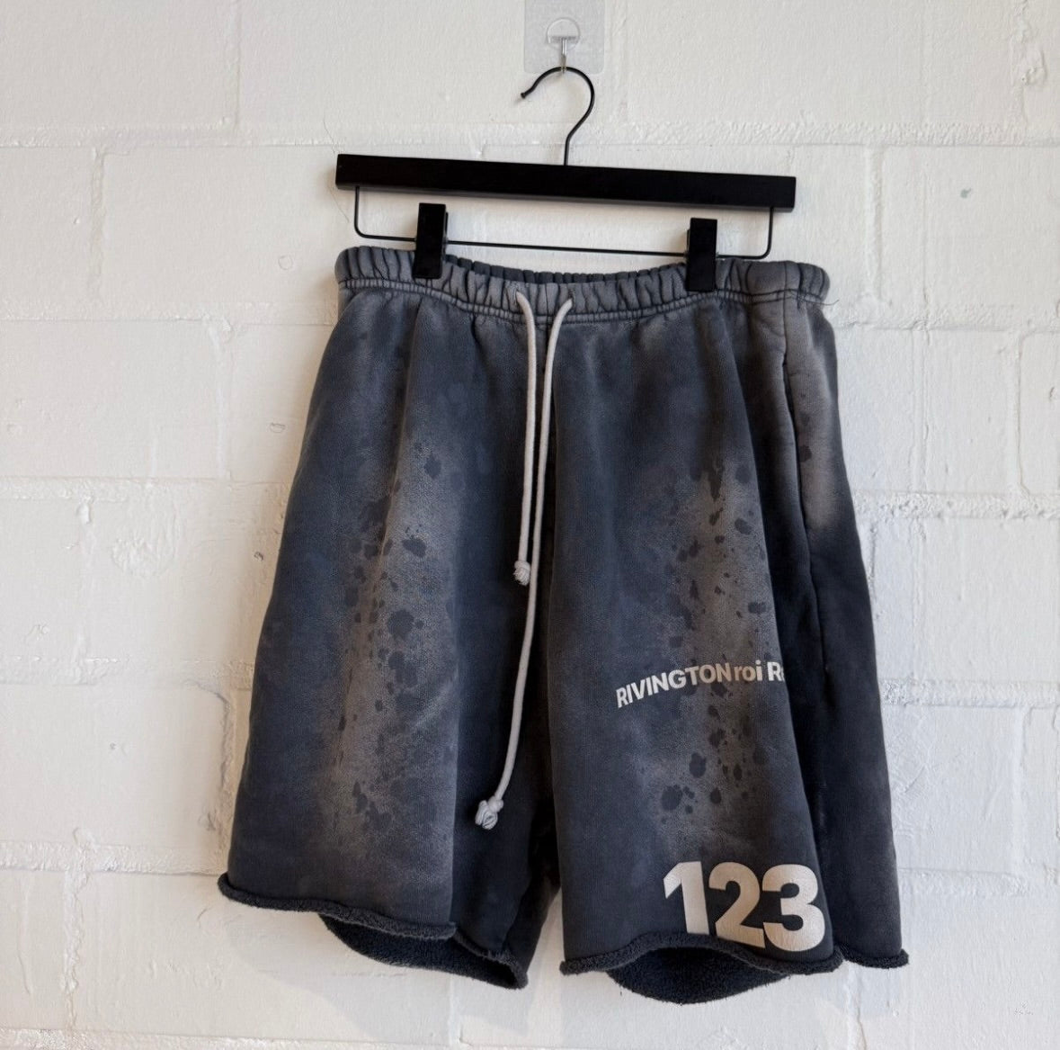 Rivington Black Wash Sweat Shorts