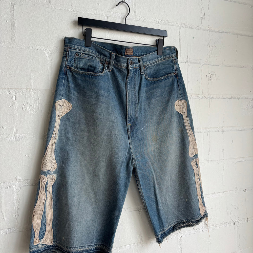 Kapital Blue Bone Shorts