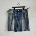 HMDD Side Crystal Jean Shorts