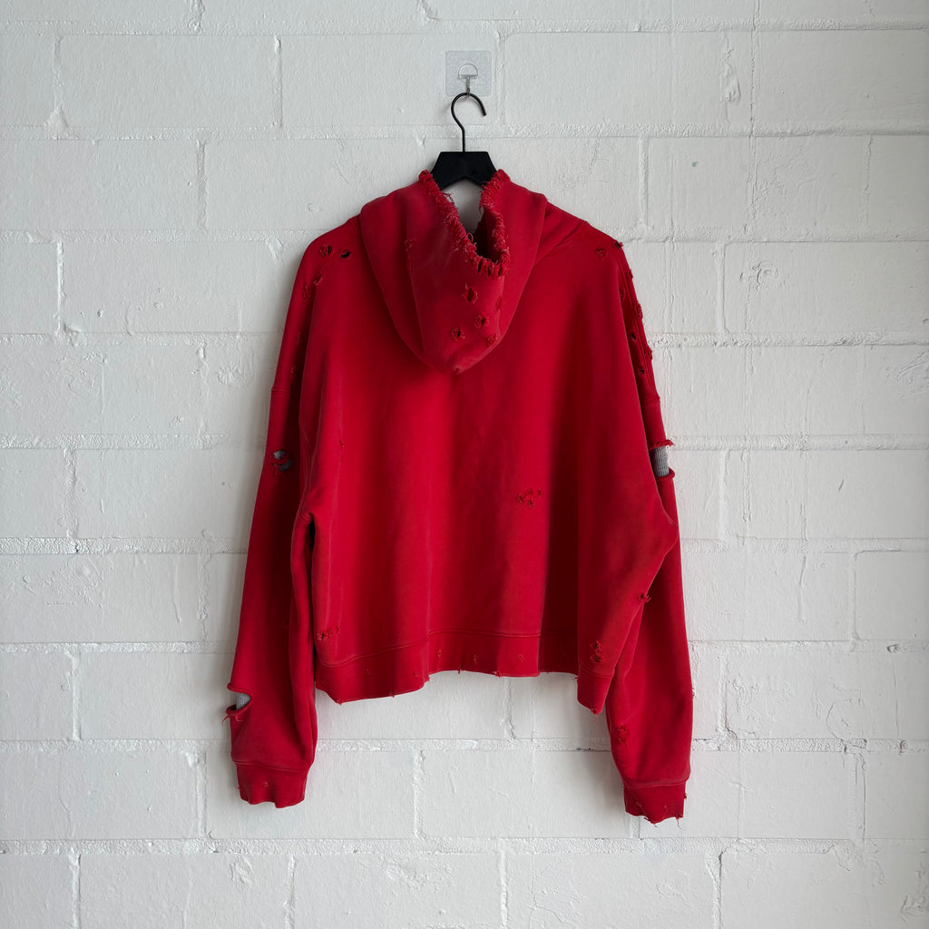 GV Gallery Red Thrashed Hoodie