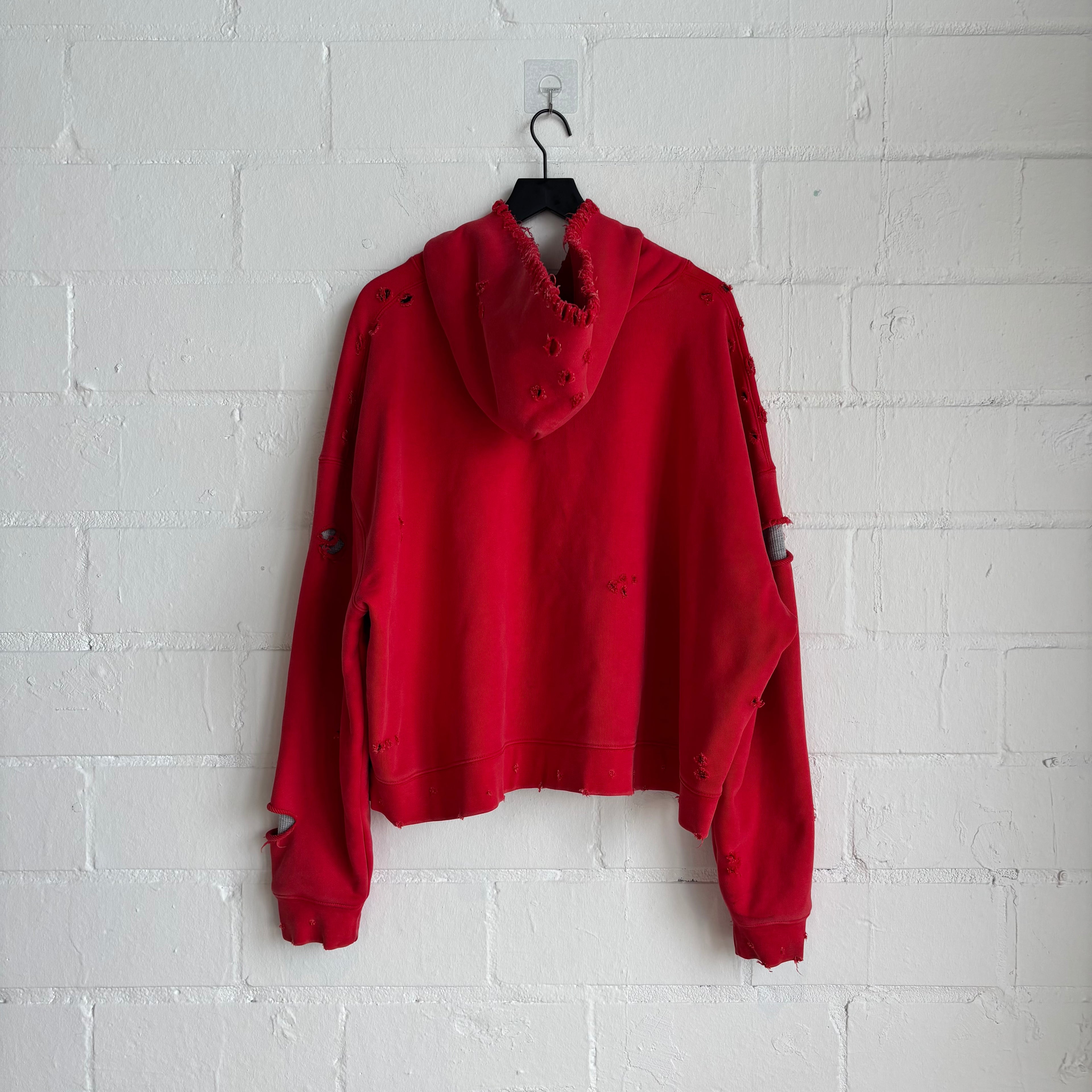 GV Gallery Red Thrashed Hoodie