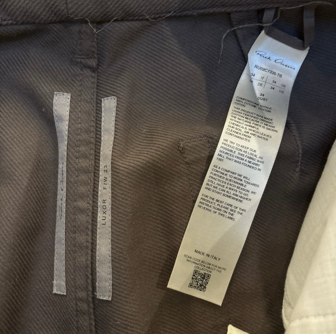Rick Owens Brown Corduory Flare Pants