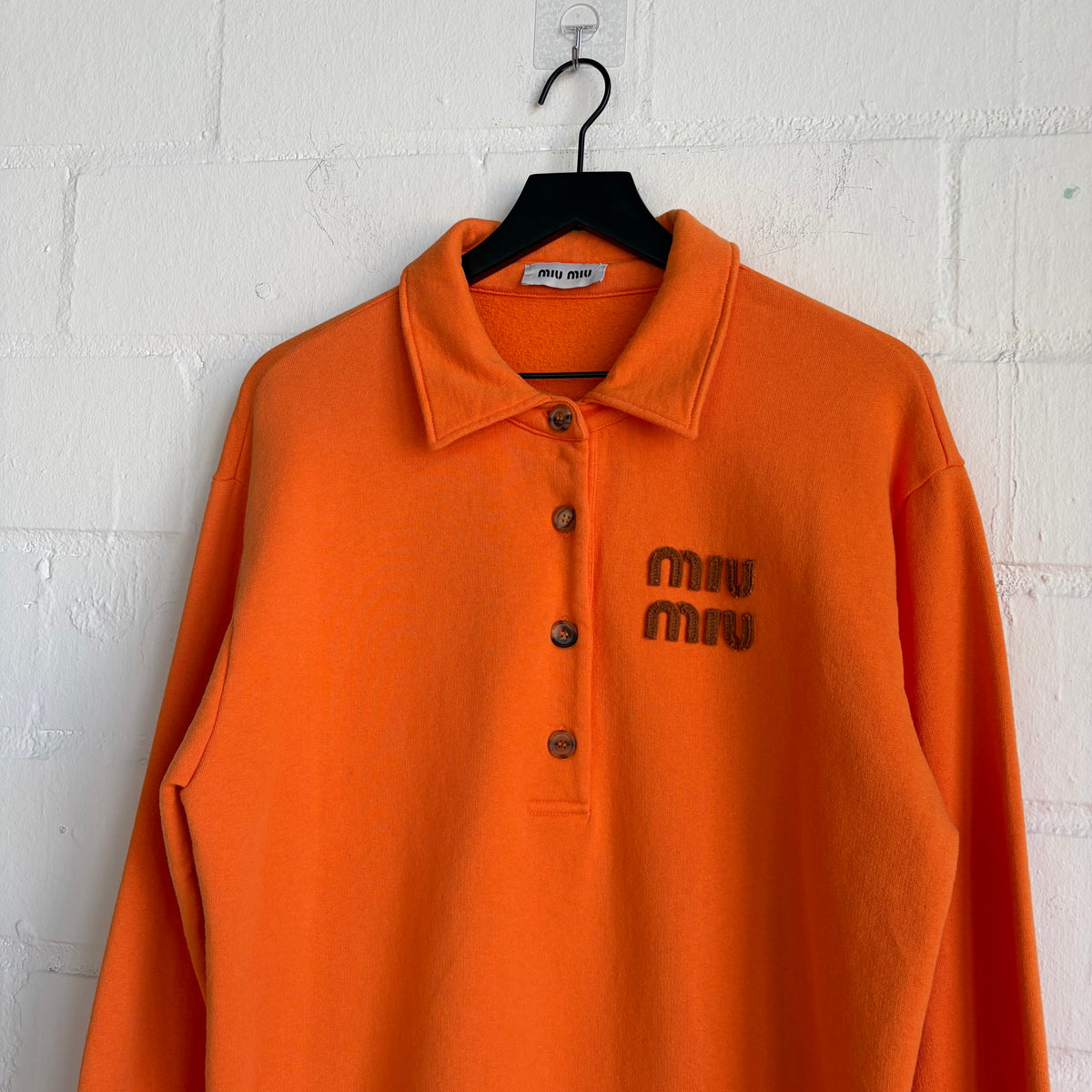 Miu Miu Orange Longsleeve Polo