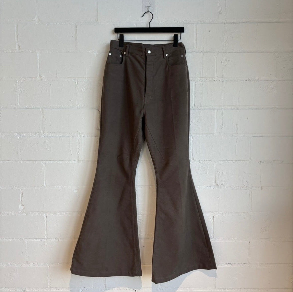 Rick Owens Brown Corduory Flare Pants