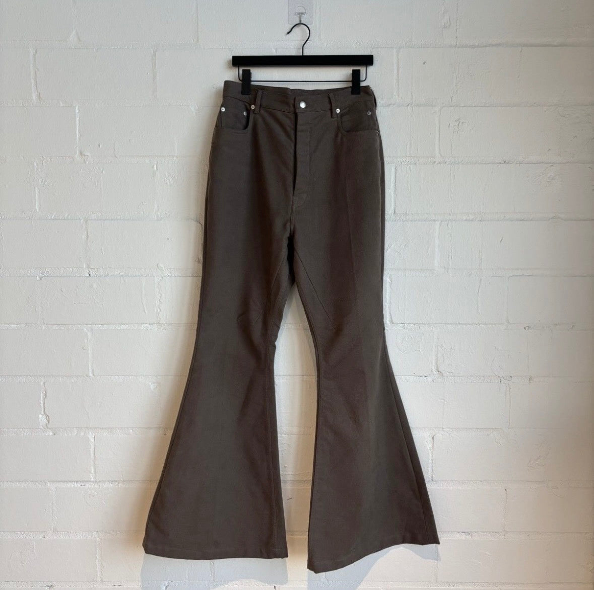 Rick Owens Brown Corduory Flare Pants