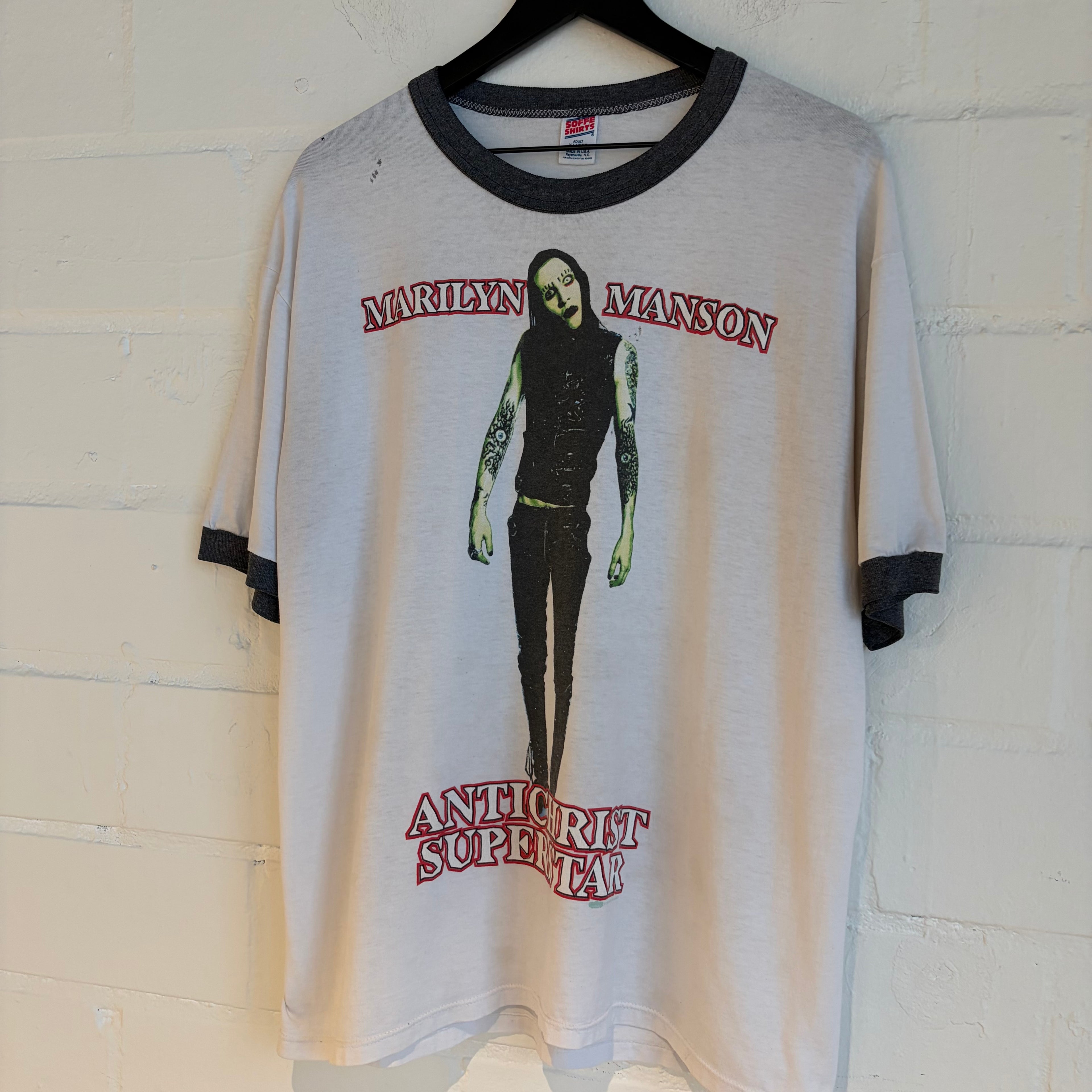 Vintage 95’ Marilyn Manson Antichrist Superstar Ringer Tee