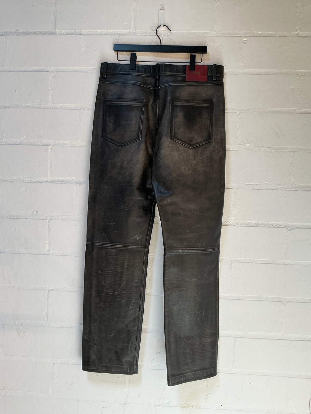 424 Leather Rub Off Jeans