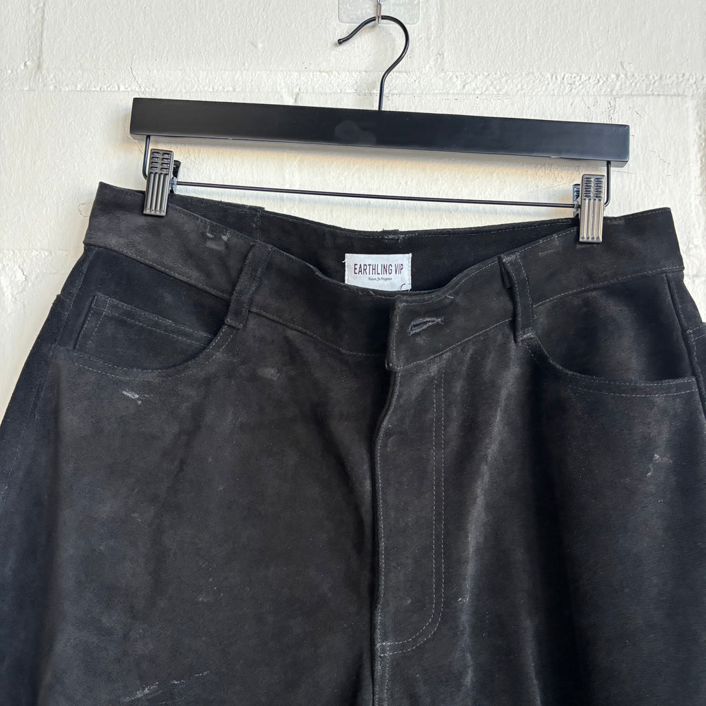 Earthling VIP Black Suede Shorts