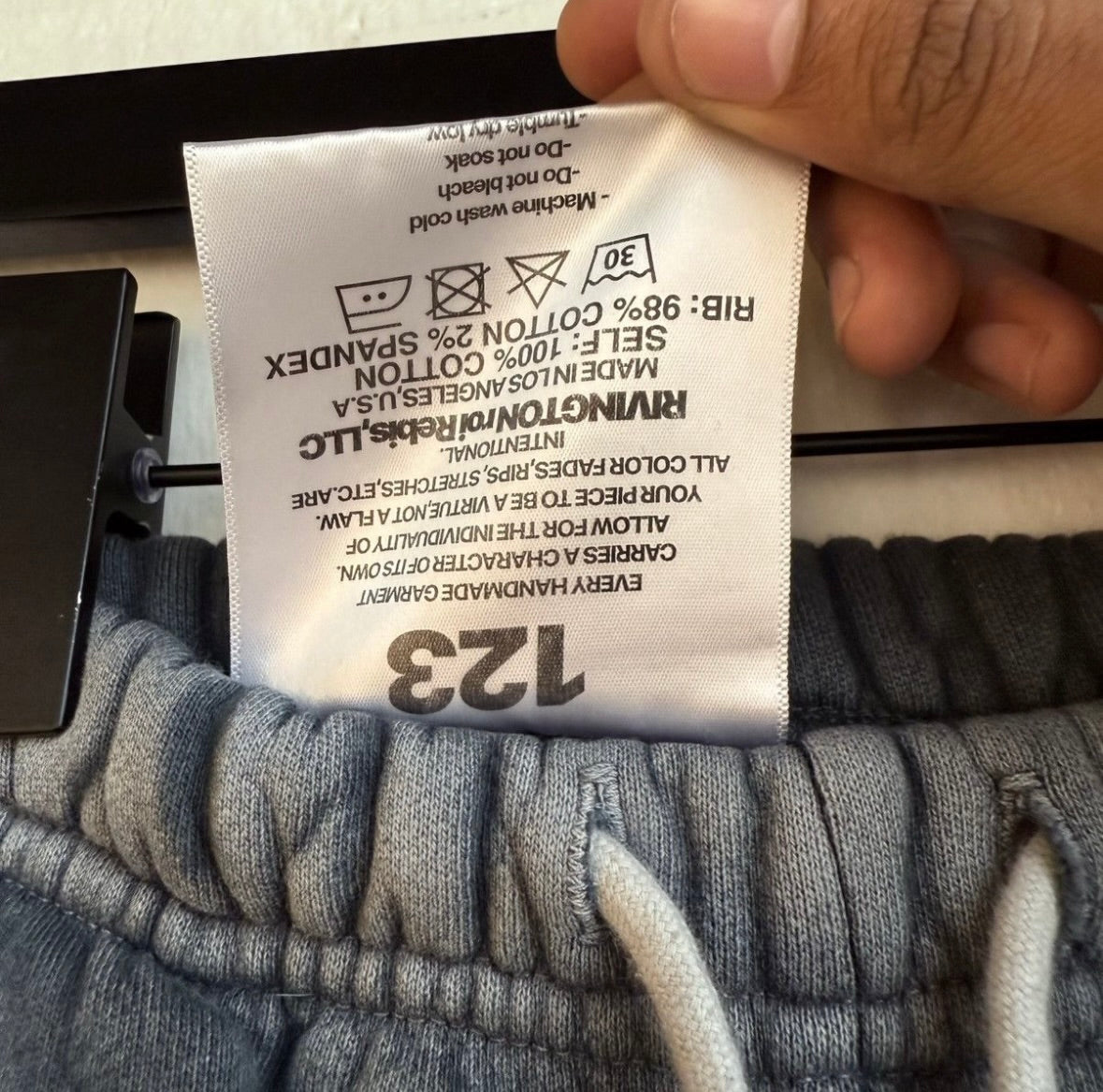 Rivington Black Wash Sweat Shorts