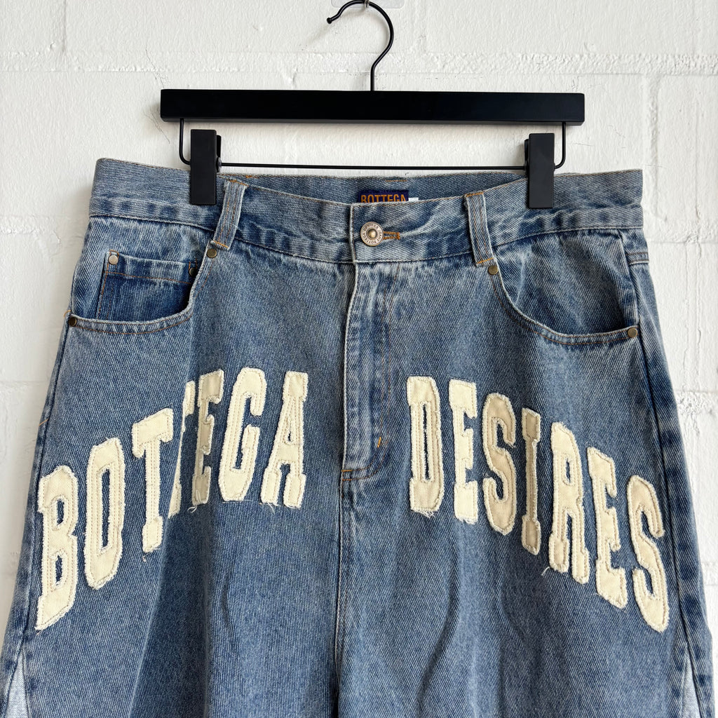 Bottega Desires Blue Jean Shorts