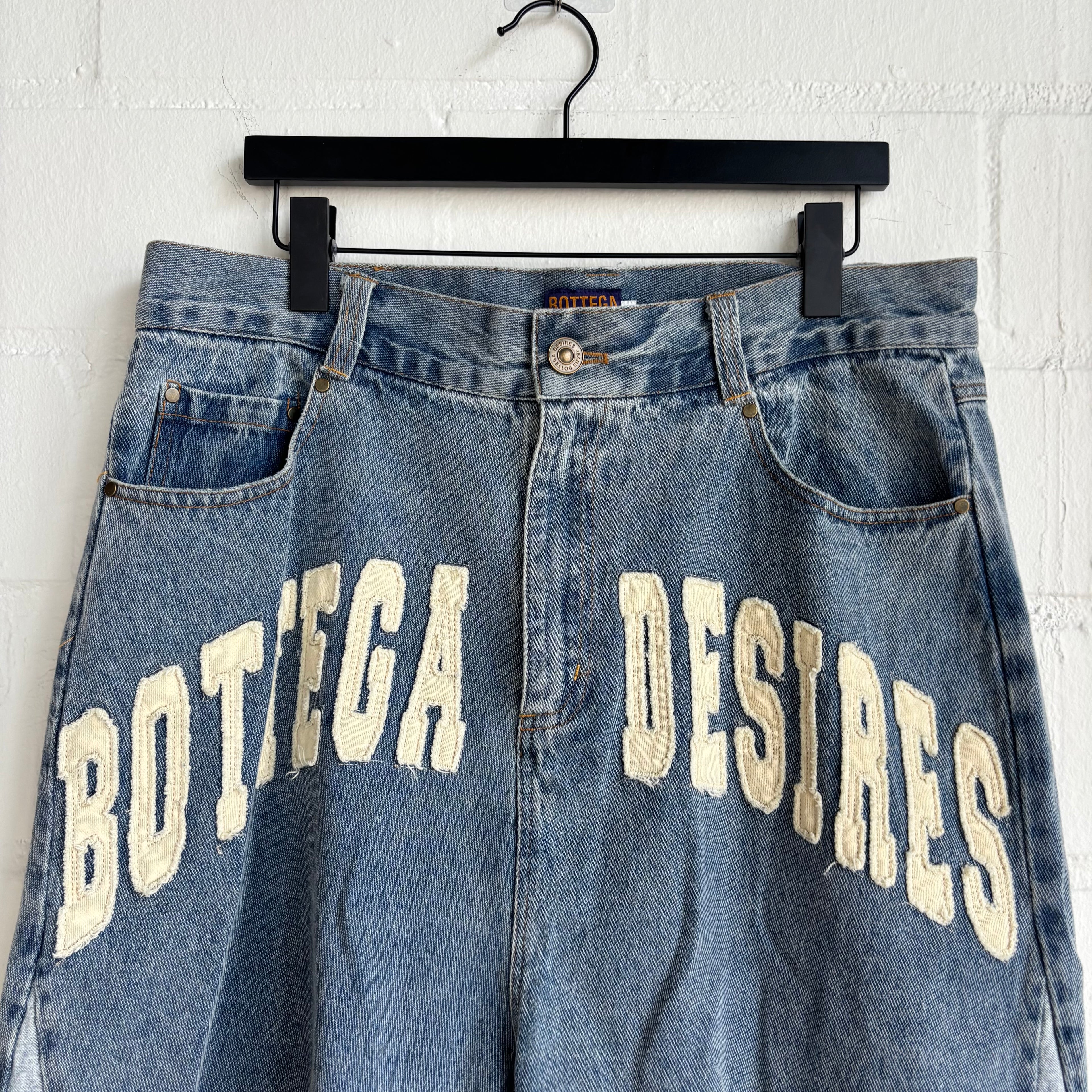 Bottega Desires Blue Jean Shorts