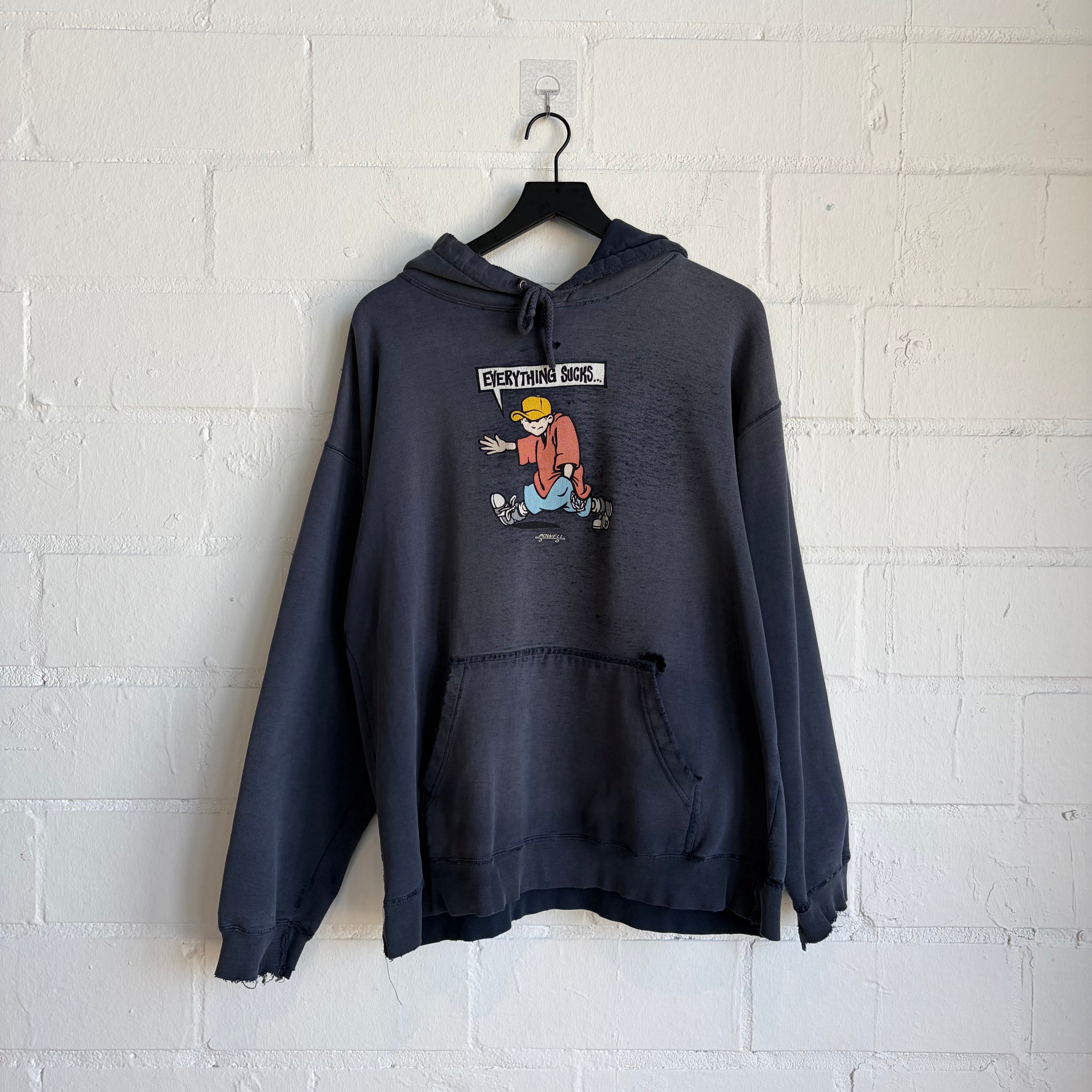 Powell “Everything Sucks” Skate Thrashed Hoodie