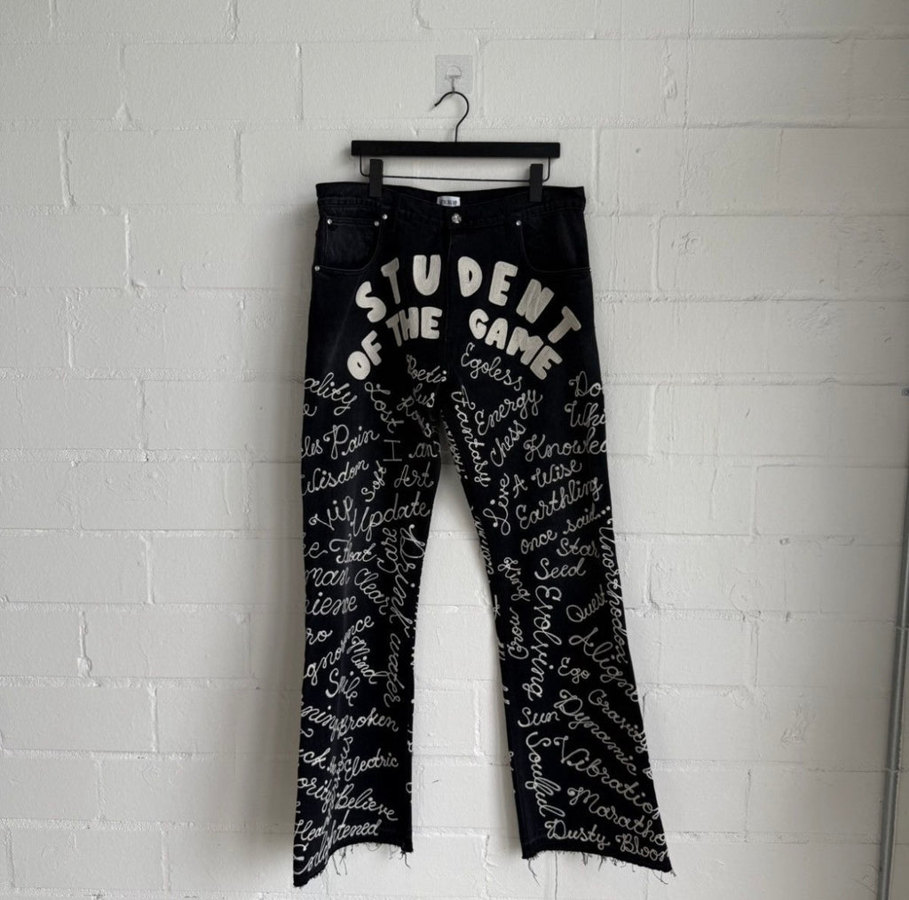 Earthling VIP Student Calligraphy Jeans