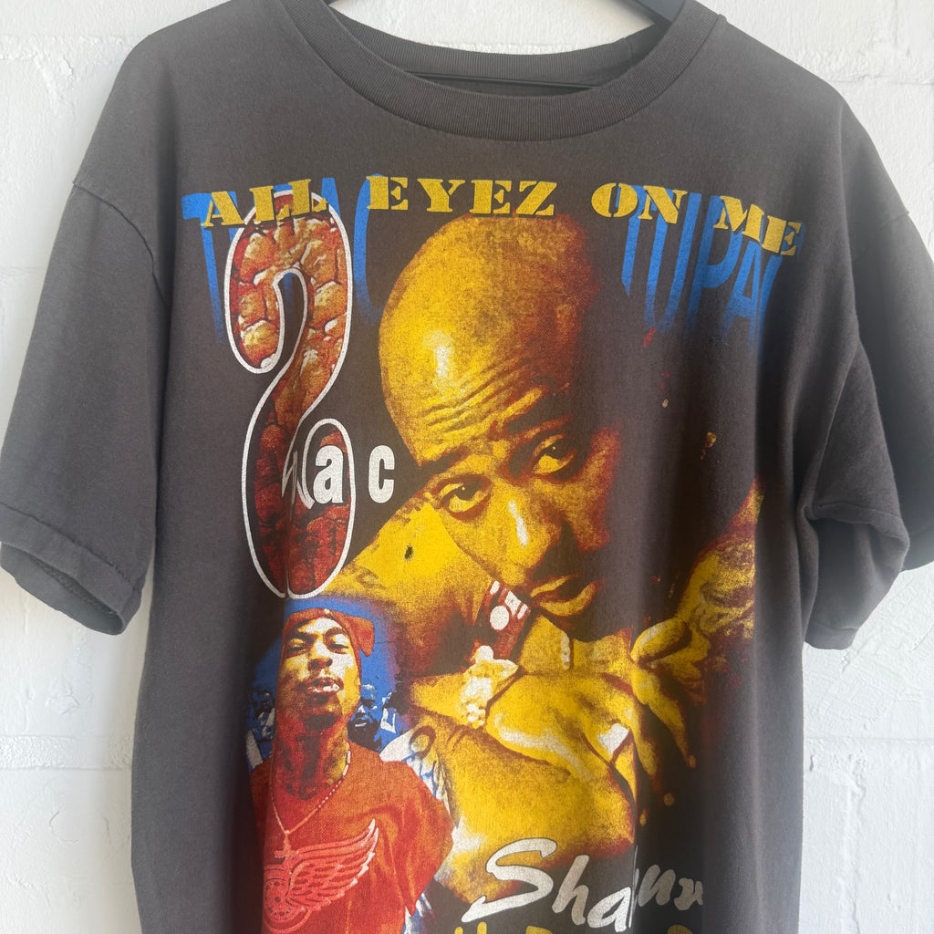 Vintage 90s Tupac Shakuar “All Eyez on Me” Bootleg Rap Tee