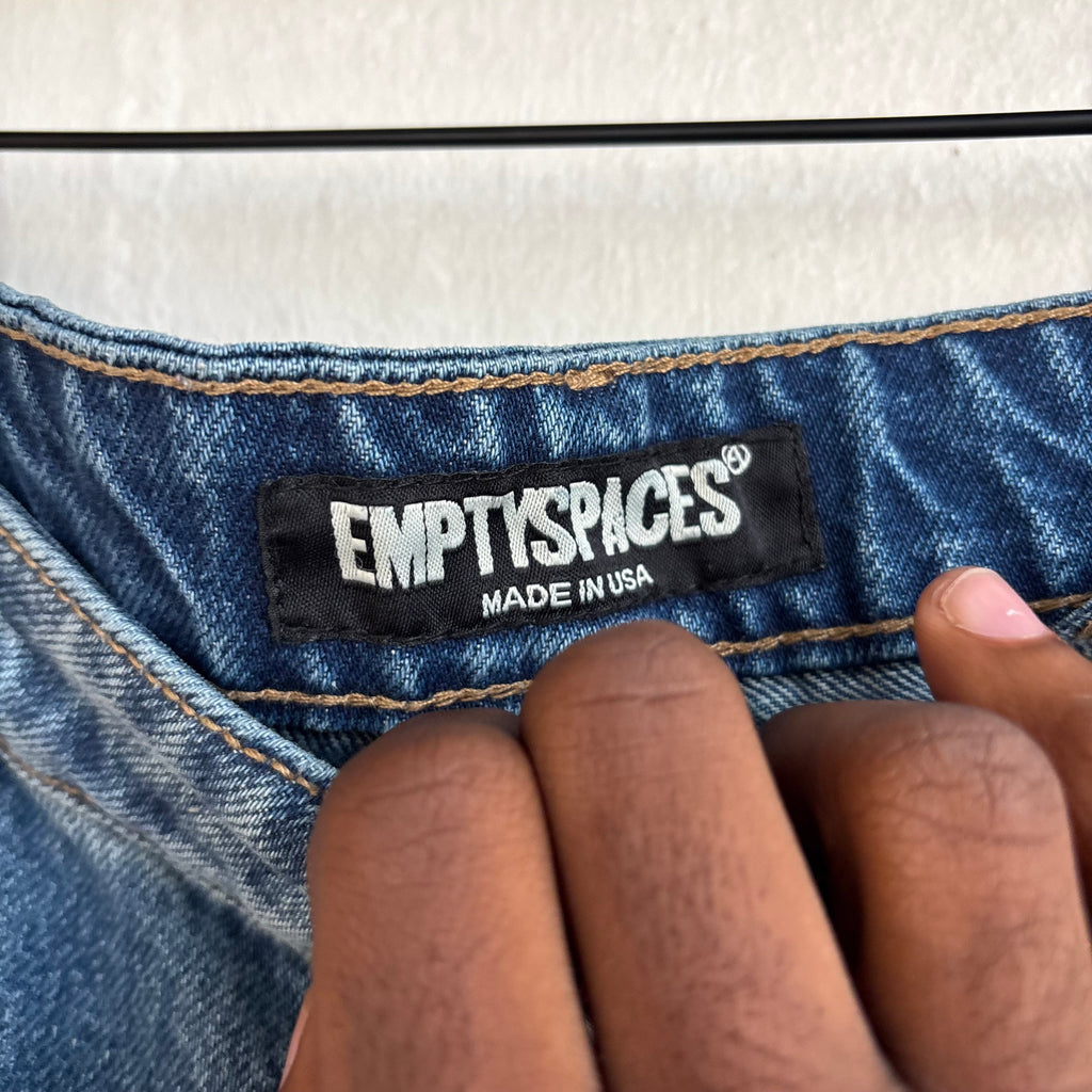 Empty Spaces Patched Denim