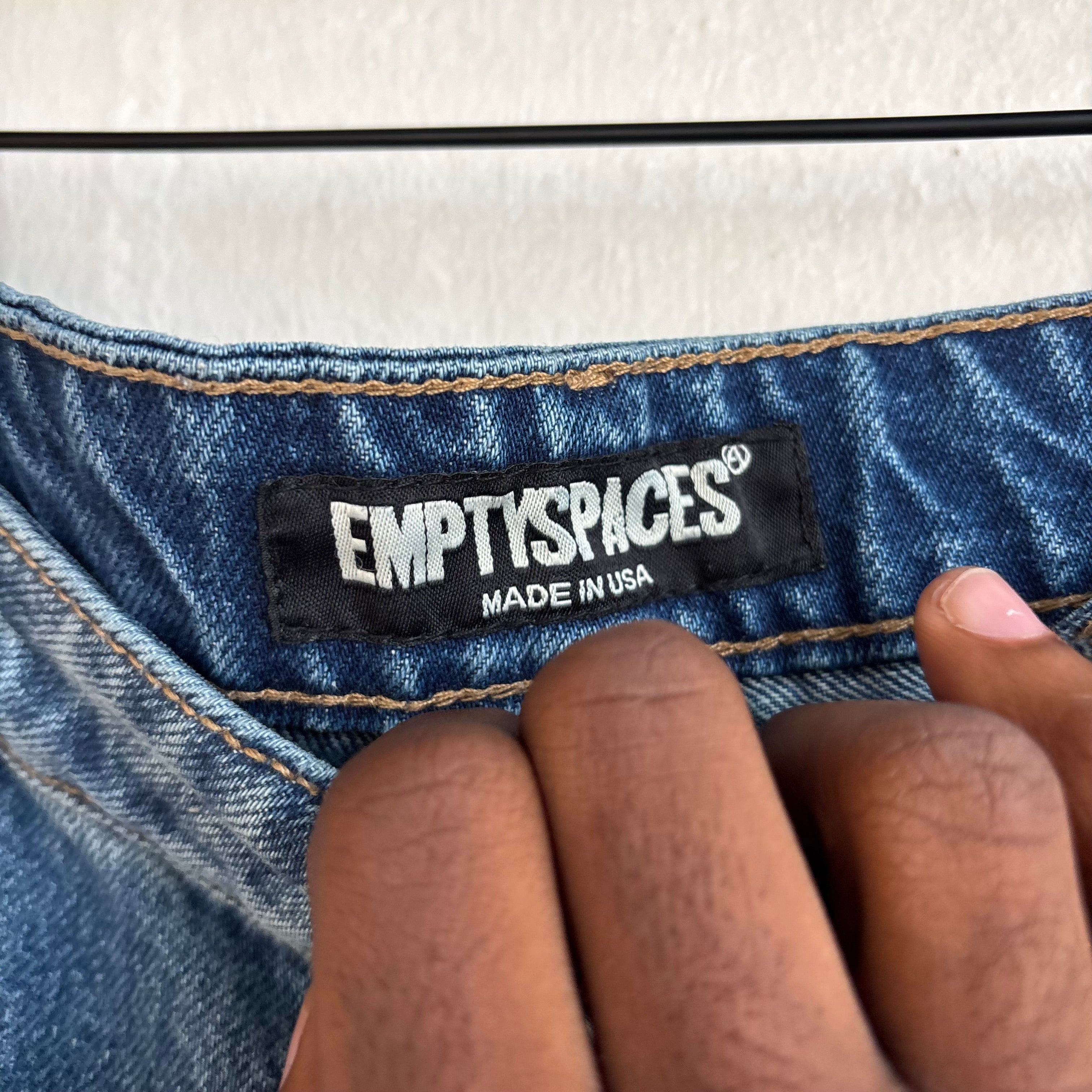 Empty Spaces Patched Denim