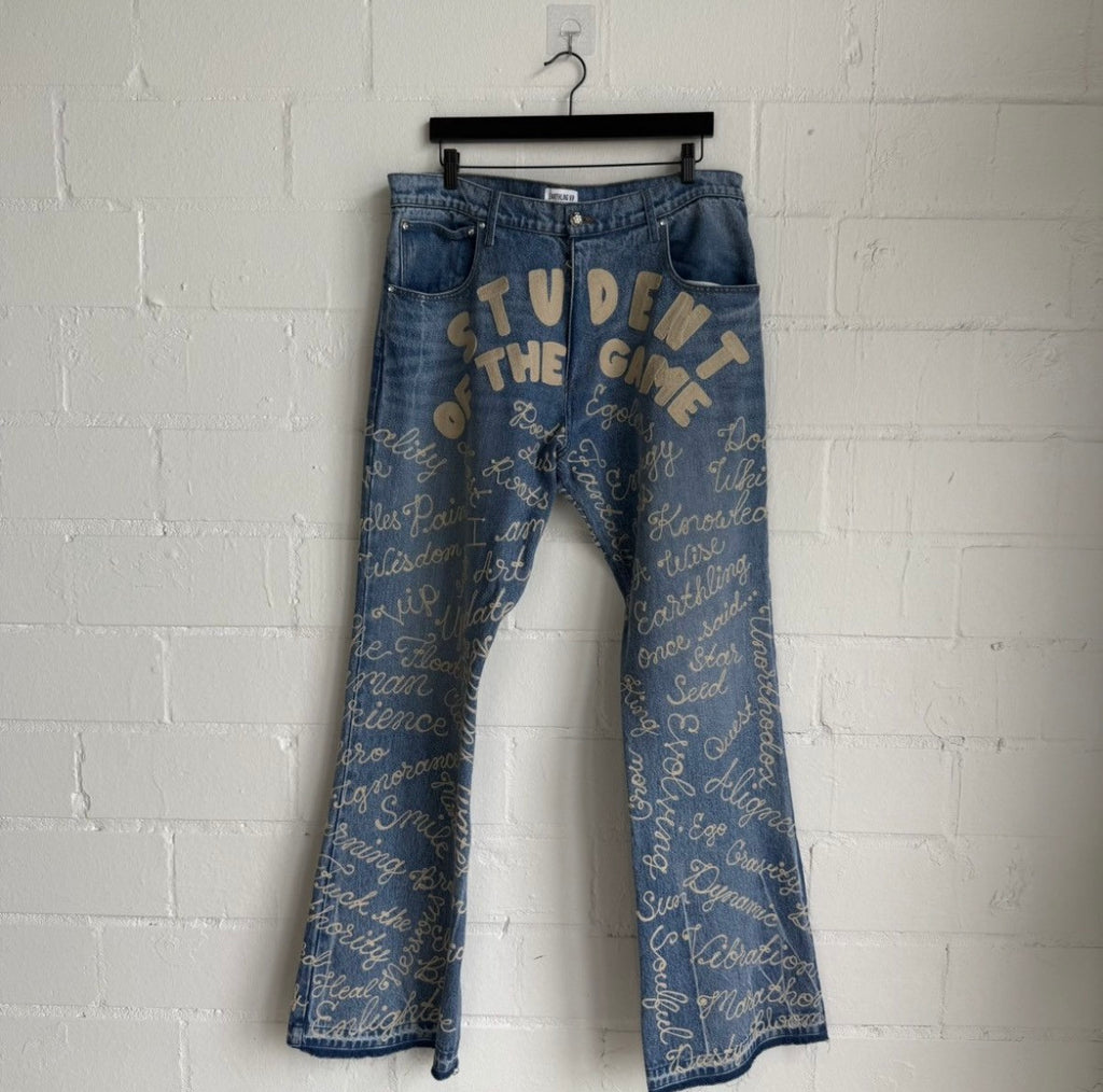 Earthling VIP Student Calligraphy Jeans