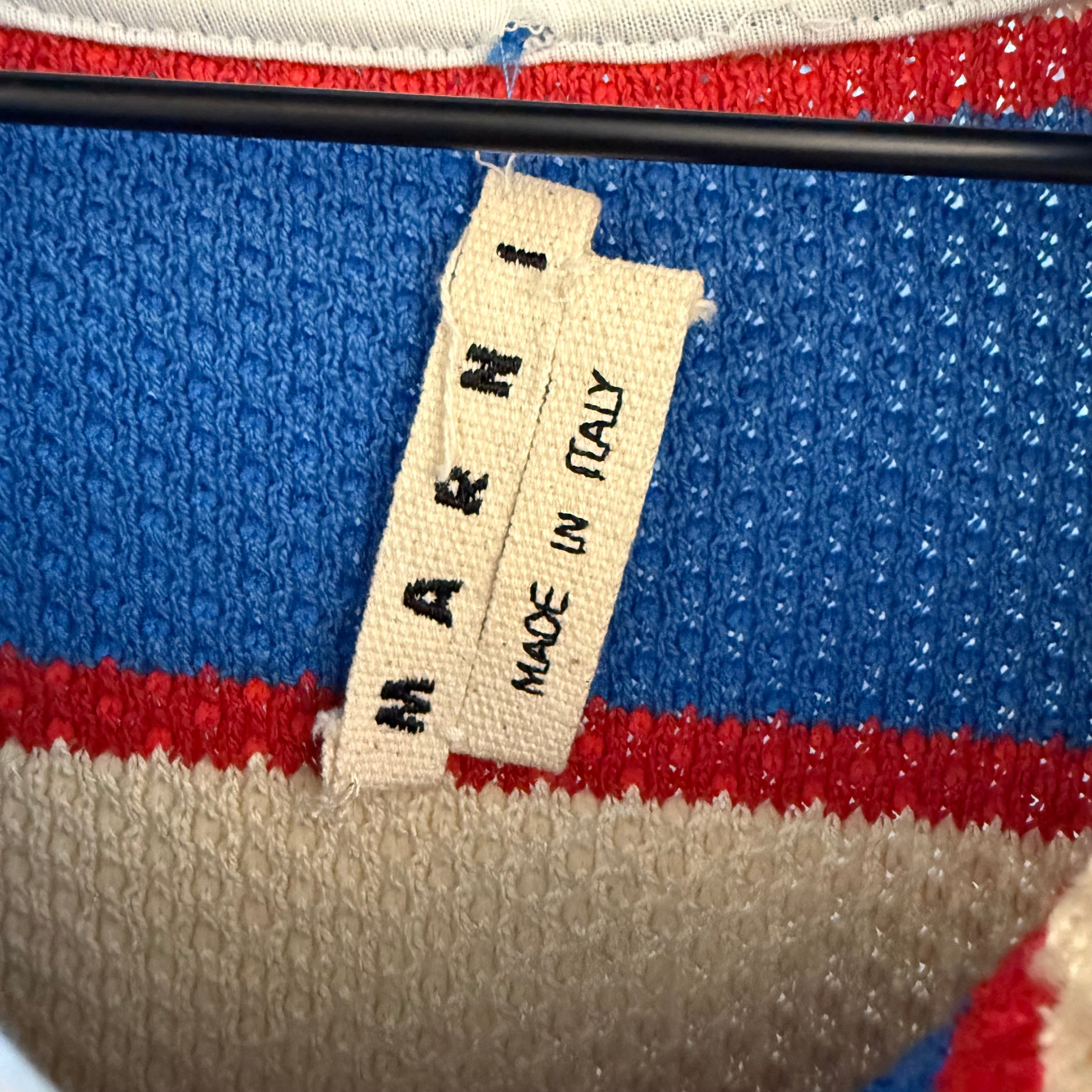 Marni Blue/Red/Off-White Collar Shirt
