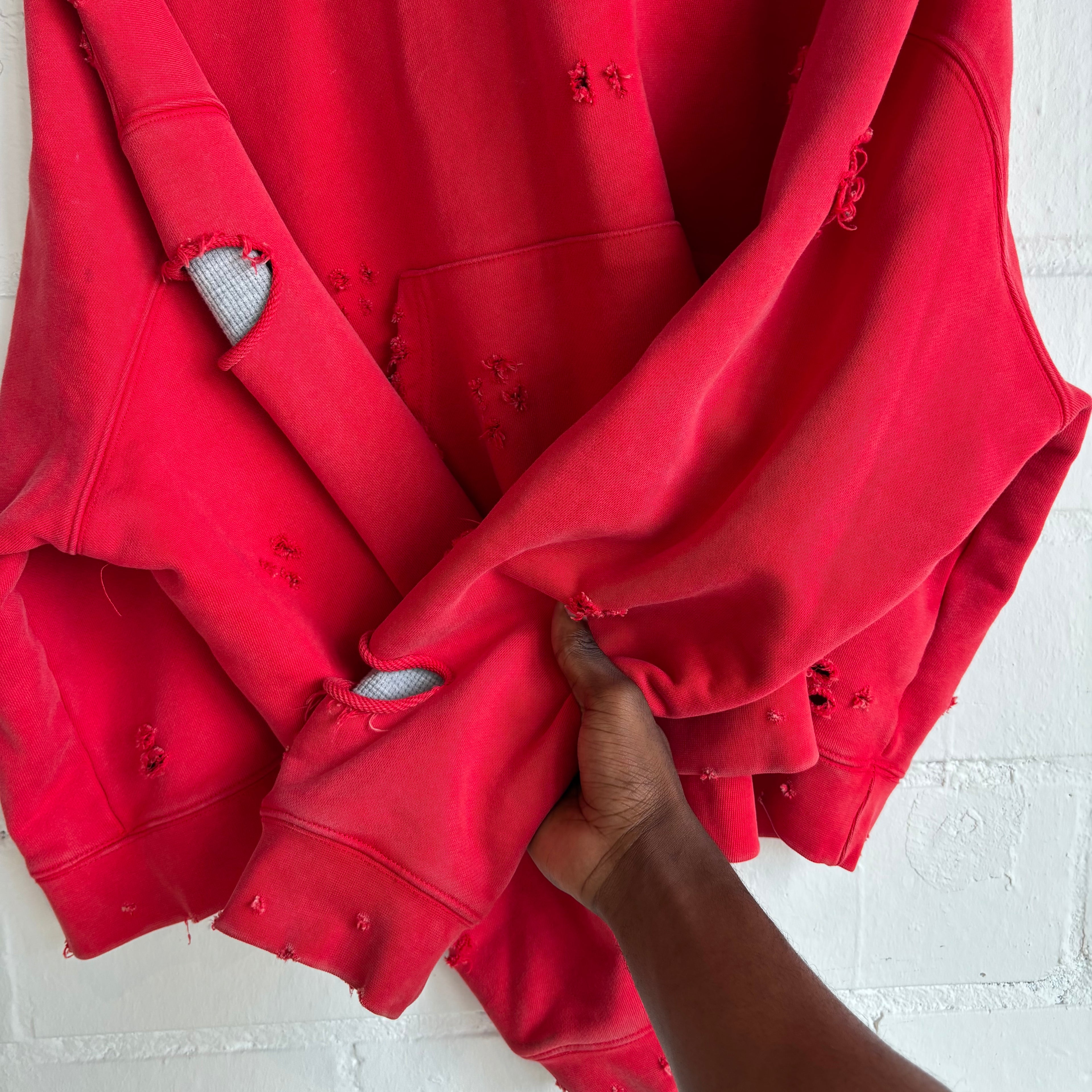 GV Gallery Red Thrashed Hoodie