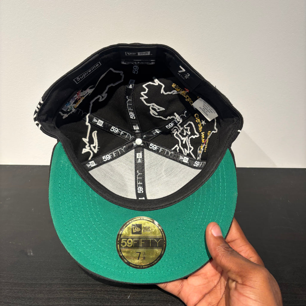 Supreme Black Map Hat